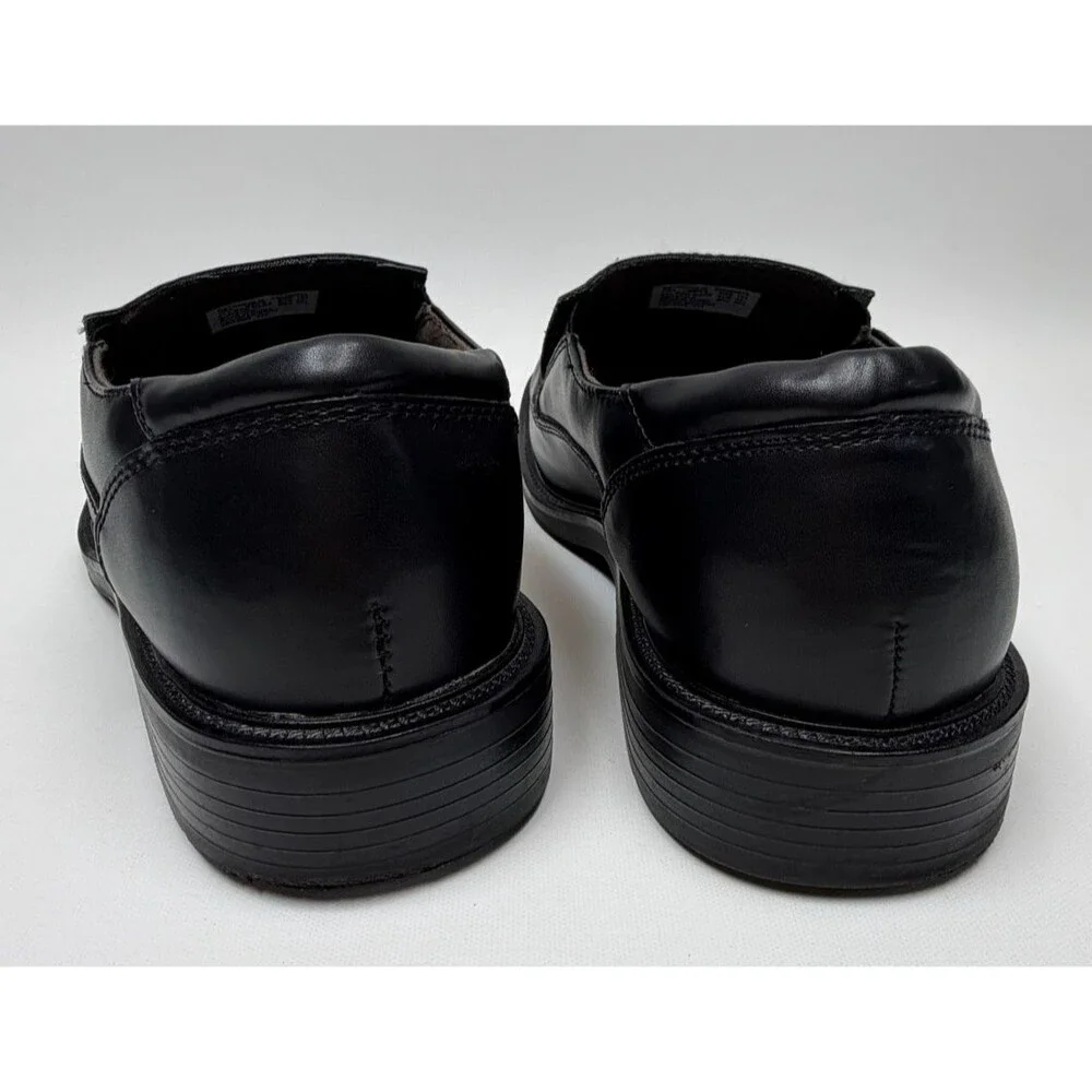 Jarman Metropolis Men's 10.5 Black Slip On Dress Shoes Square Toe Loafers